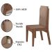 Conjunto Mesa Jantar MDF 156x84 cm 6 Cadeiras 1101220 Amendoa Celmo