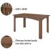 Conjunto Mesa Jantar MDF 156x84 cm 6 Cadeiras 1101220 Amendoa Celmo