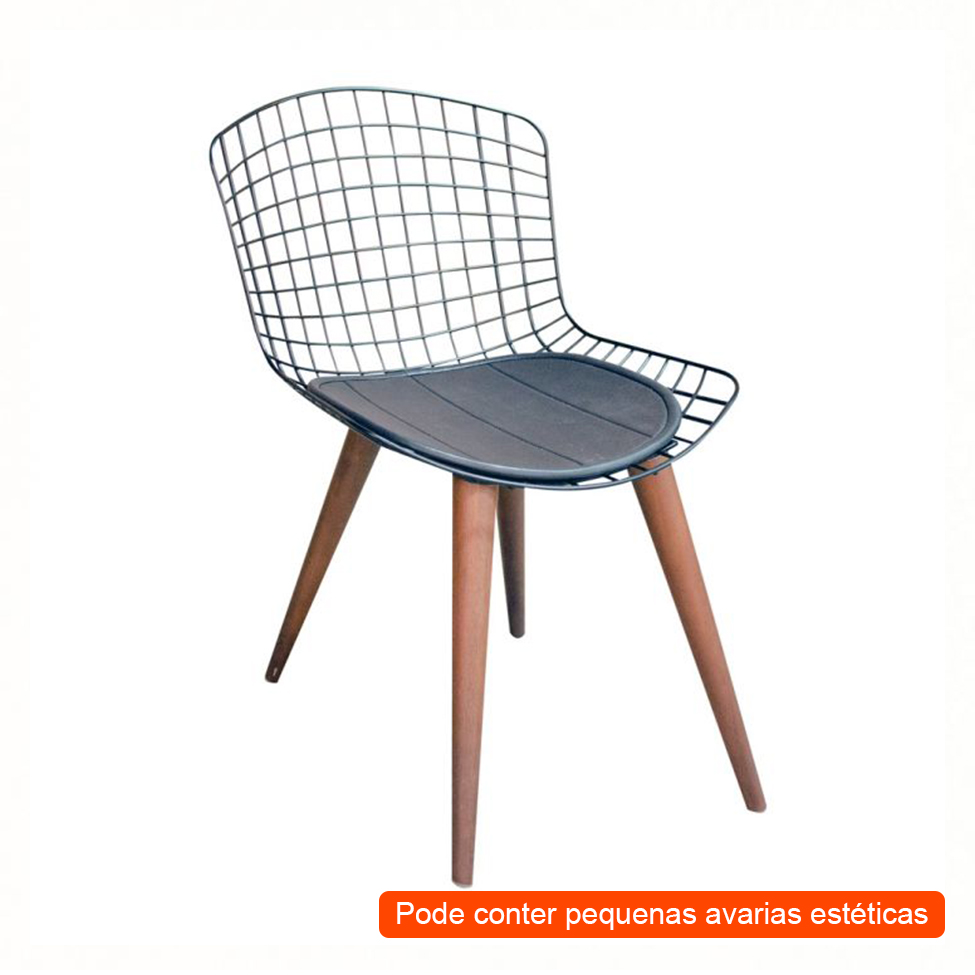 [OUTLET] Cadeira Bertoia Preta