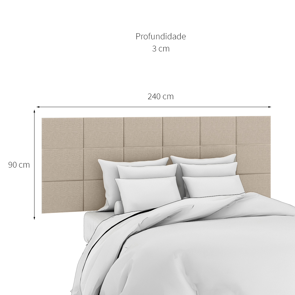 Cabeceira Casal Clarke Bege