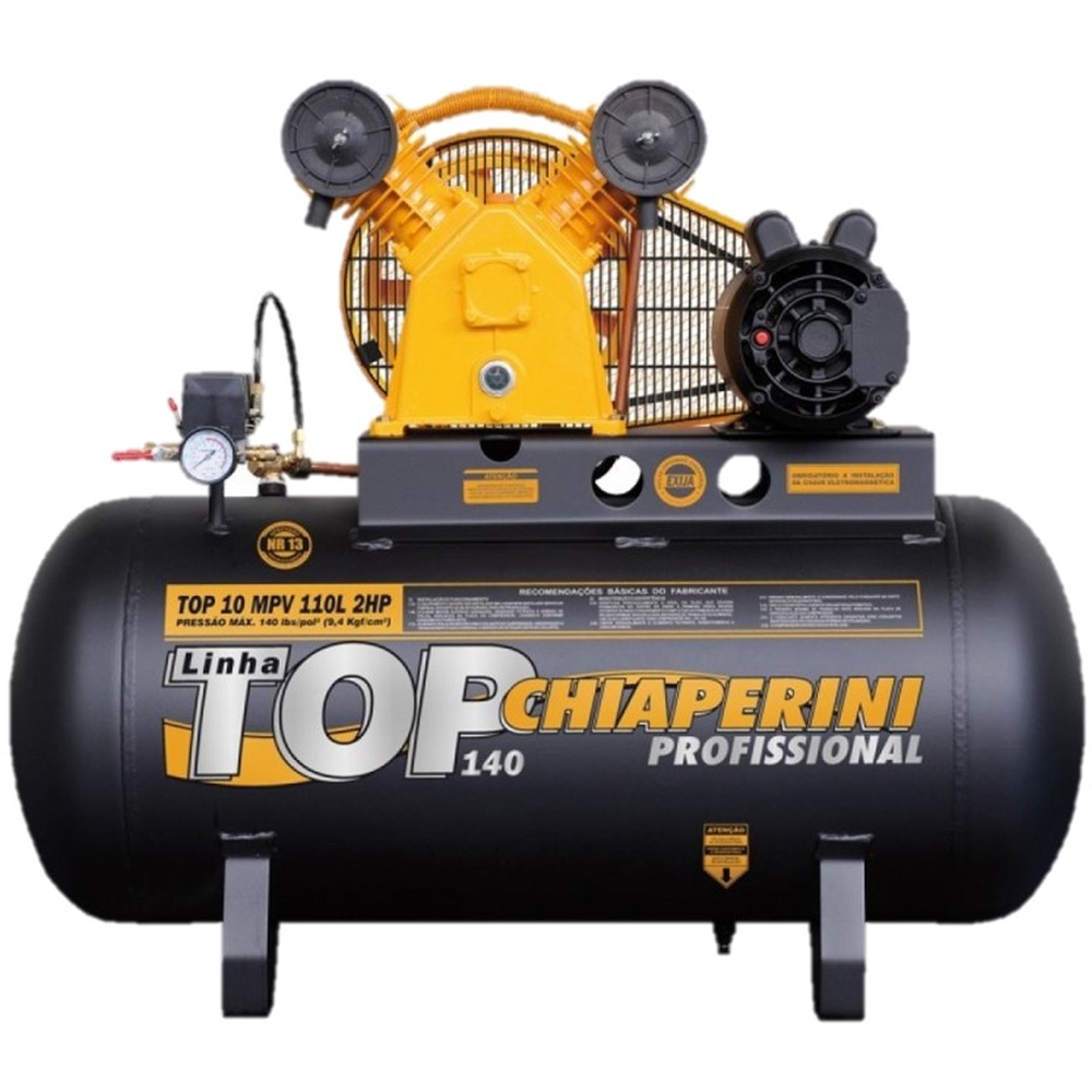Compressor Chiaperini Top 10 Mpv 110 Lts 140 Lbs 2 Cv Trifásico