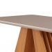 [OUTLET] Mesa de Jantar Retangular com Tampo de Vidro Agata Off White e Nature 130 cm