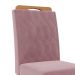 Conjunto com 2 Cadeiras Paola Suede Rosê e Madeira