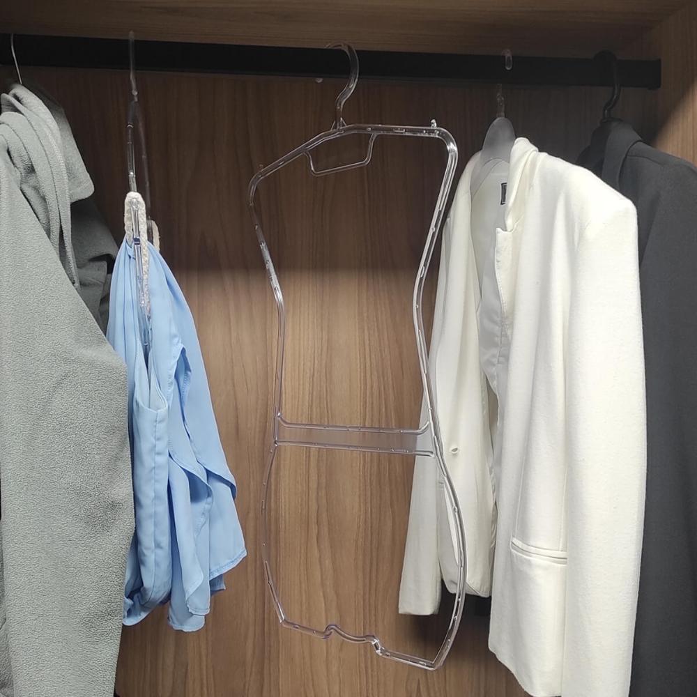 30 Cabides Silhueta Biquíni Adulto Organizador Lojas Expositor de Roupas Transparente Plástico