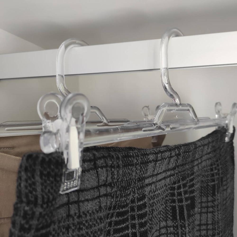 50 Cabides de Presilha Para Saia Organizador Guarda Roupas L