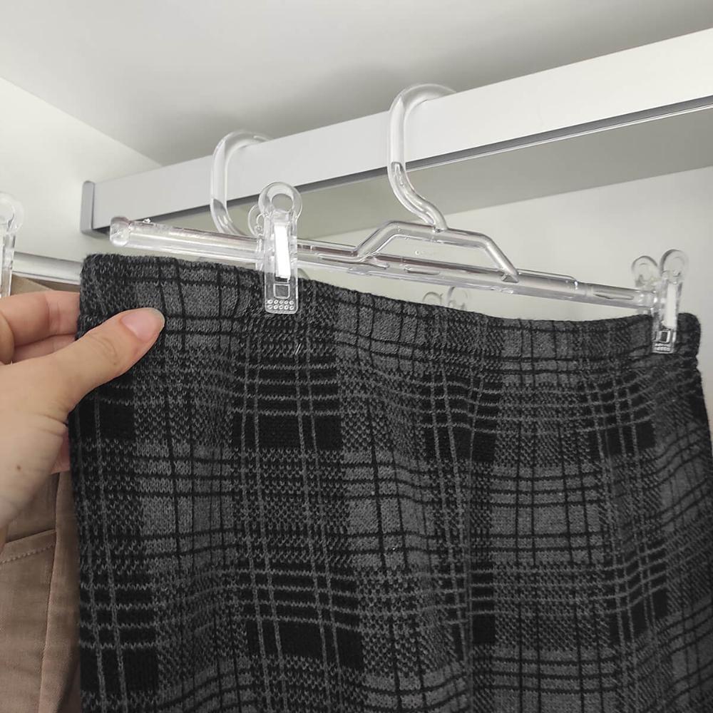 50 Cabides de Presilha Para Saia Organizador Guarda Roupas L