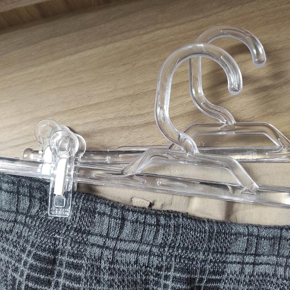 50 Cabides de Presilha Para Saia Organizador Guarda Roupas L