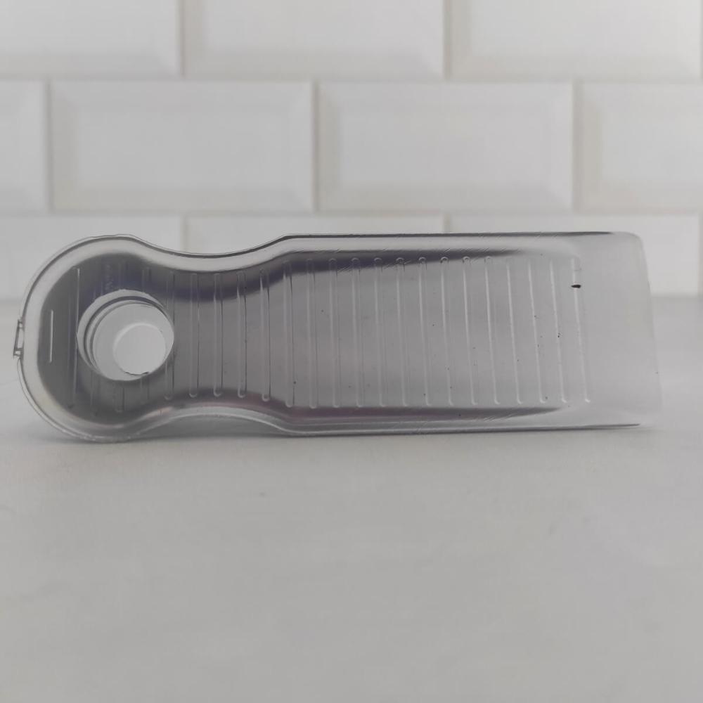Aparador Trava Cunha de Porta Calço Transparente PVC Chão 11x3,5x2cm