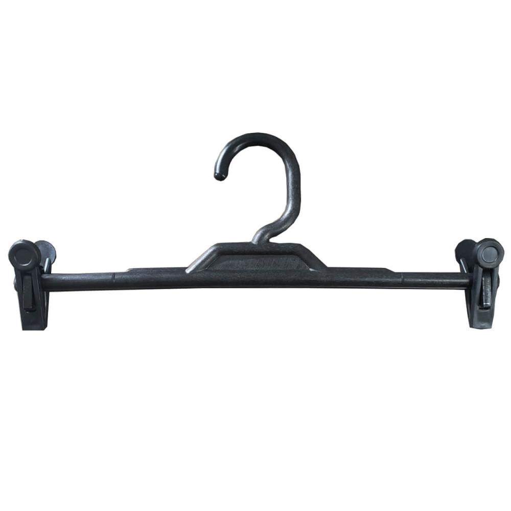 Cabide com Presilha Preto de Plástico para Saias Bermudas Ca