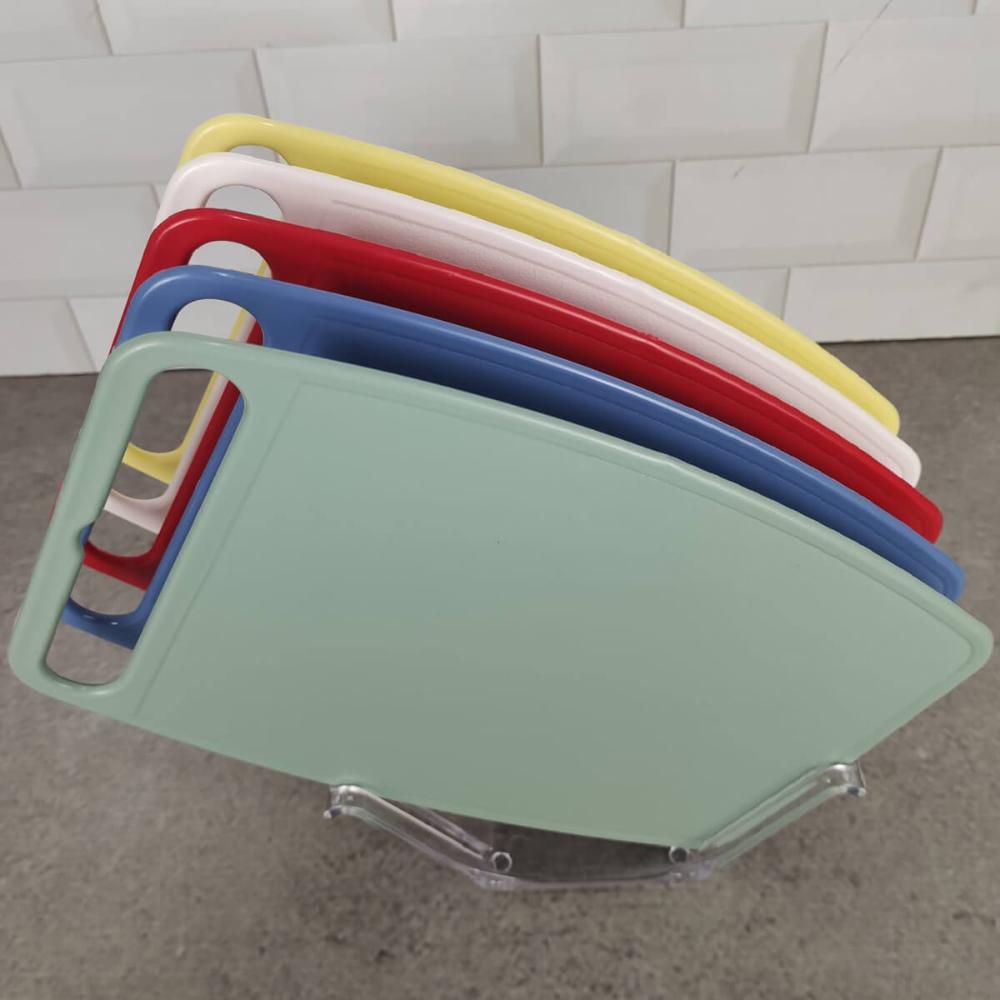 Conjunto 5 Tábuas de Corte com Suporte para Cozinha Colorida
