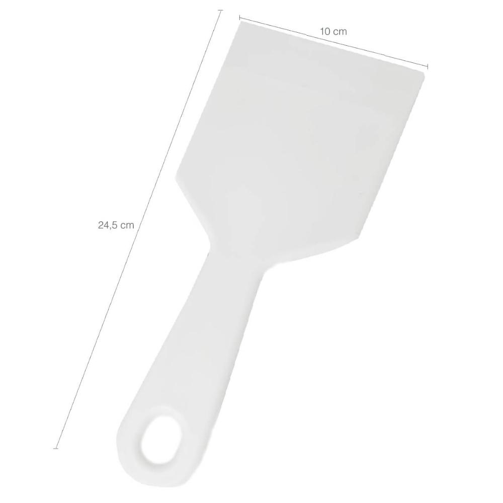 Espátula Chapeiro Profissional Gourmet Branca 10x24,5cm Plás