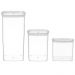 Jogo 3 Potes Plásticos 800ml 1,4L 2L Porta Mantimentos Massas Grãos Cinquetti