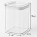 Jogo 3 Potes Plásticos 800ml 1,4L 2L Porta Mantimentos Massas Grãos Cinquetti