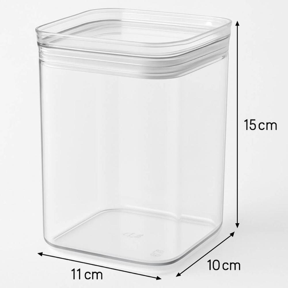 Jogo 3 Potes Plásticos 800ml 1,4L 2L Porta Mantimentos Massas Grãos Cinquetti