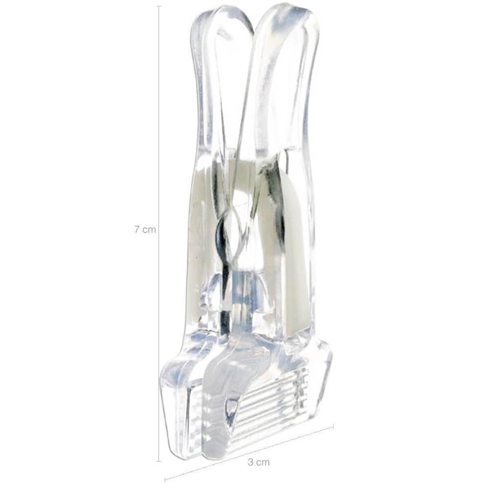 Kit 10 Presilha para Cabide Reforçada Transparente Prendedor