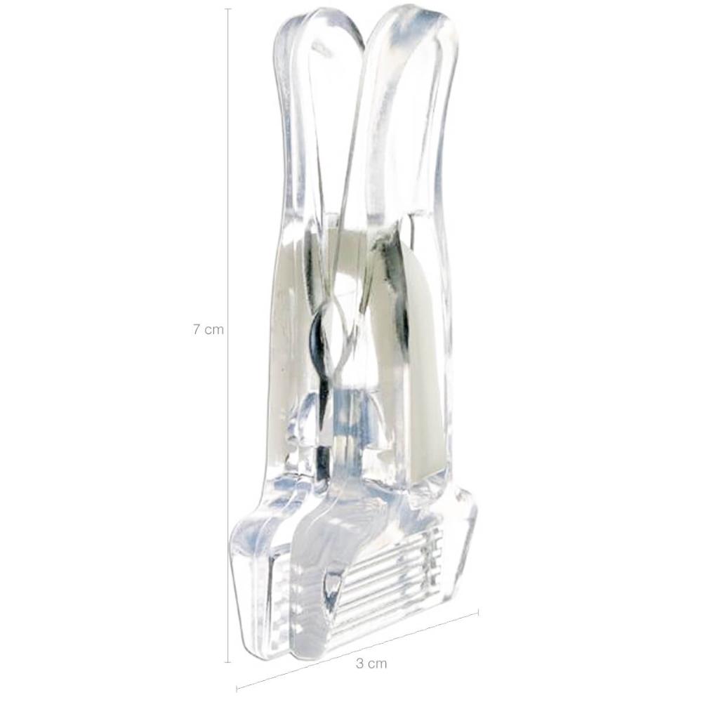 Kit 100 Presilhas de Roupas para Cabides Loja Prendedores Reforçadas Transparente Cinquetti