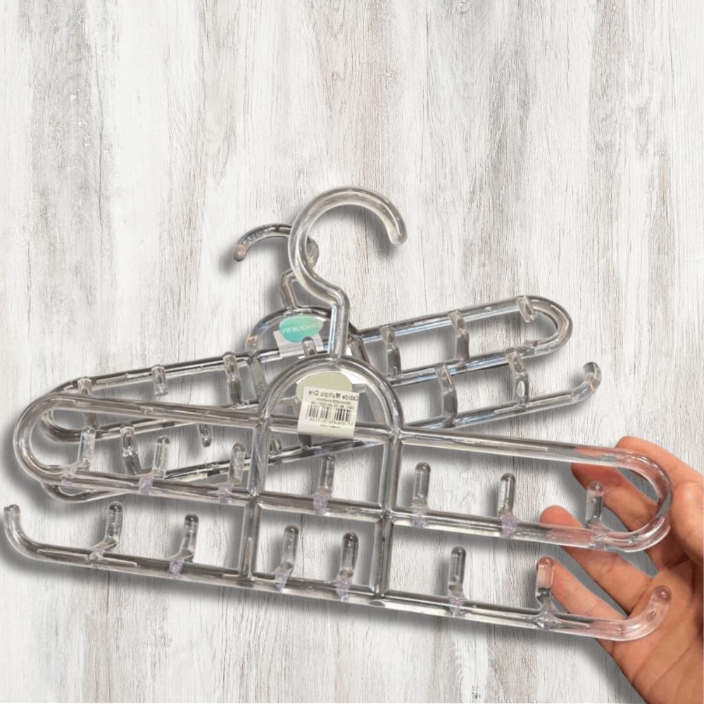 Kit 12 Cabides com Ganchos para Cintos Lenços Colares Suport