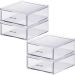 Kit 2 Gavetas Organizadoras Dupla Acrílico Porta Joias Esmaltes Maquiagens Cinquetti