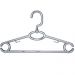 Kit 48 Cabides de Roupa Giratório Adulto 42cm Regata Transparente para Closet Magazzino