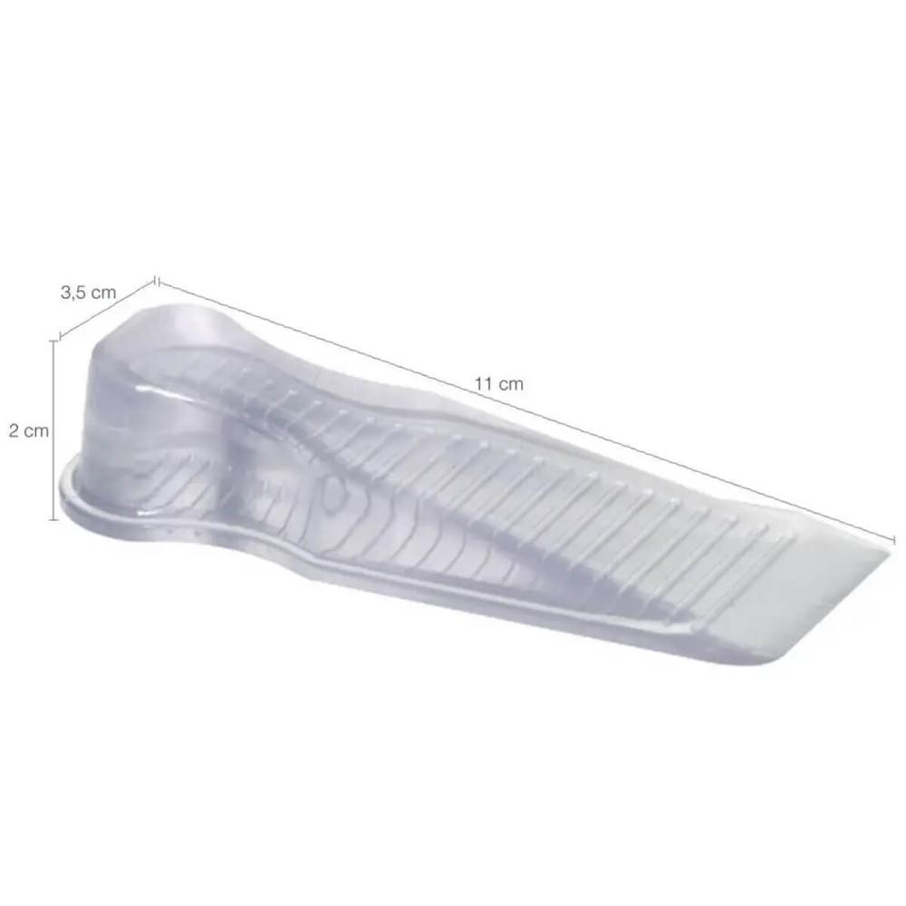 Kit 5 Trava Portas Cunhas Aparadores Calços Transparentes Antiderrapantes PVC Chão
