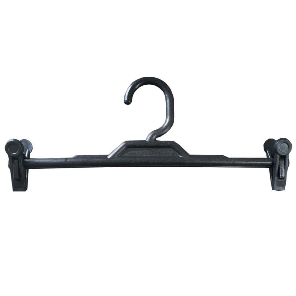 Kit 50 Cabides com Presilhas Preto para Lojas Plástico Prend