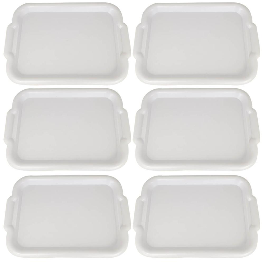 Kit 6 Bandejas para Servir de Plástico 39x28cm Restaurante Fast Food Buffet Cinquetti