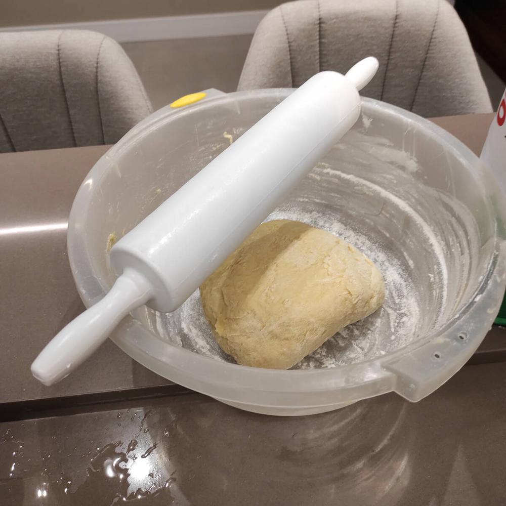 Rolo de Abrir Massa 39cm Maciço Plástico Para Cozinha Macarrão Pizza Profissional