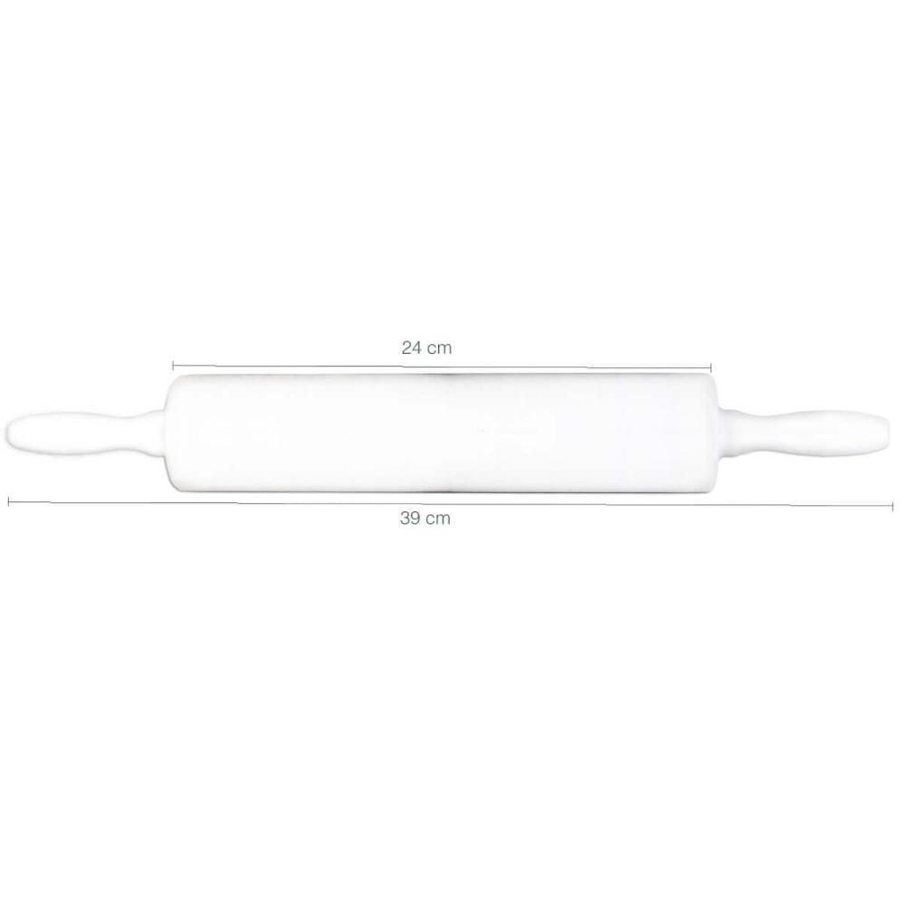 Rolo de Abrir Massa 39cm Maciço Plástico Para Cozinha Macarrão Pizza Profissional