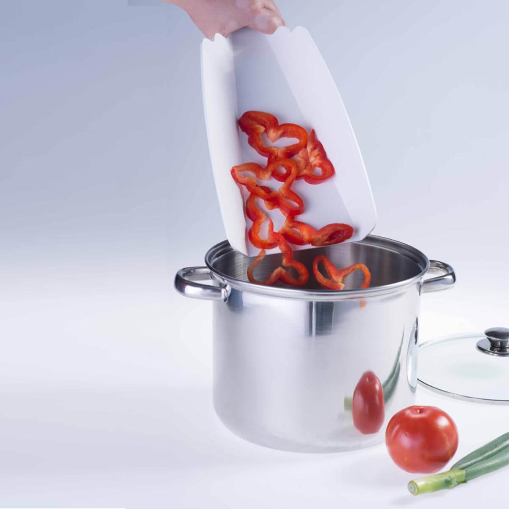 Tábua de Corte Dobrável Branca 38x23cm Farfalla Cozinha Carnes Legumes Cinquetti