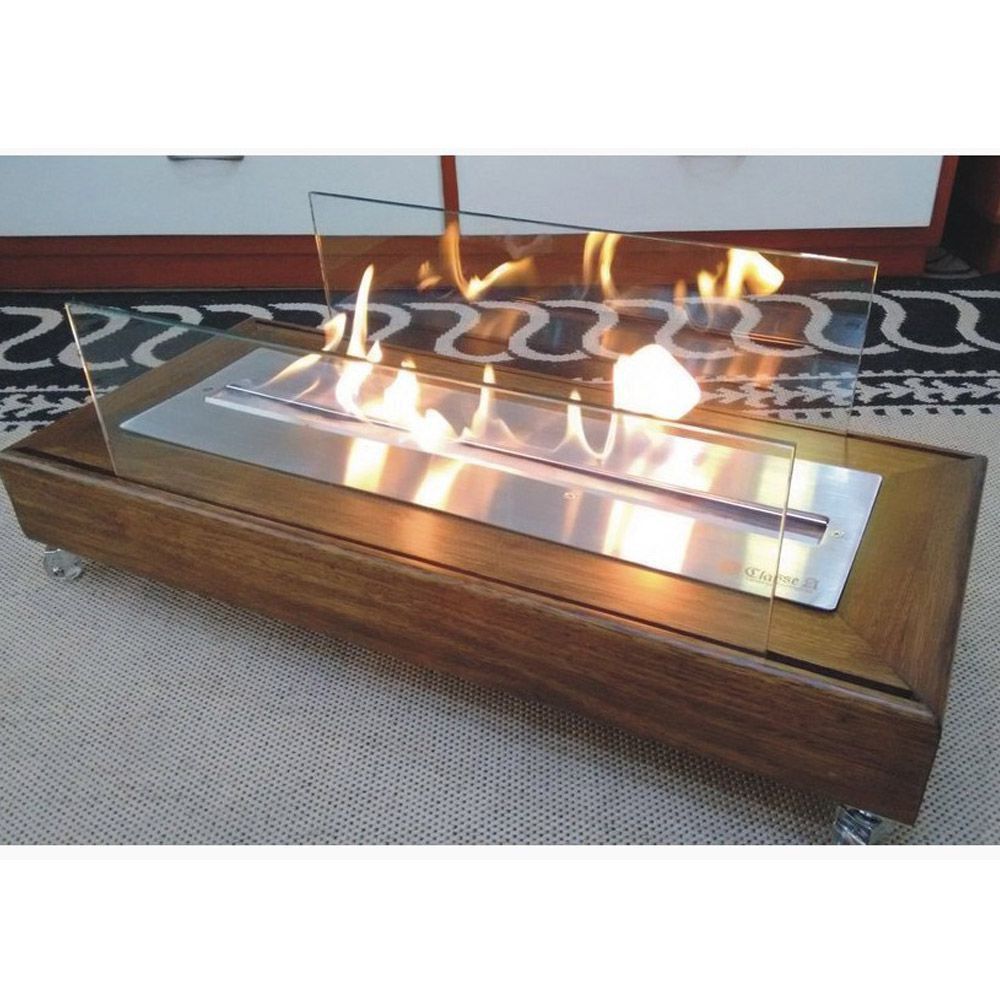 Lareira Ecológica A Álcool 92° C/Queimador 60cm Madeira - Classe A