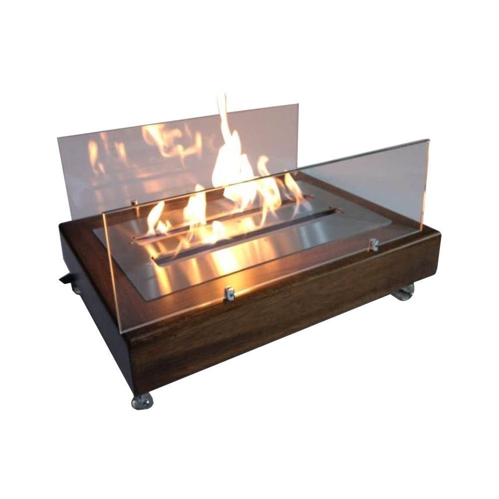 Lareira Ecológica A Álcool 92° C/Queimador Duplo De 40cm Madeira - Classe A