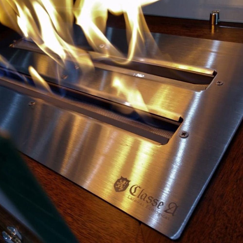 Queimador Duplo Paralelo Ecológico Para Lareira 40cm A Álcool/Etanol - Classe A