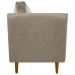Kit 02 Poltronas Decorativas Aviv Para Sala Luxo Confortável Reforçadas Corino Caramelo e Linho Bege