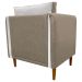 Kit 02 Poltronas Decorativas Aviv Para Sala Luxo Confortável Reforçadas Corino Caramelo e Linho Bege