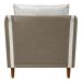 Kit 02 Poltronas Decorativas Aviv Para Sala Luxo Confortável Reforçadas Corino Caramelo e Linho Bege