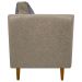 Kit 02 Poltronas Decorativas Aviv Para Sala Luxo Confortável Reforçadas Corino Caramelo e Linho Cinza