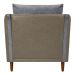 Kit 02 Poltronas Decorativas Aviv Para Sala Luxo Confortável Reforçadas Corino Caramelo e Linho Cinza