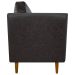 Kit 02 Poltronas Decorativas Aviv Para Sala Luxo Confortável Reforçadas Corino Marrom e Linho Cinza
