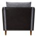 Kit 02 Poltronas Decorativas Aviv Para Sala Luxo Confortável Reforçadas Corino Marrom e Linho Cinza