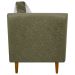 Kit 02 Poltronas Decorativas Aviv Para Sala Luxo Confortável Reforçadas Corino Verde e Linho Bege