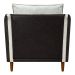 Kit 02 Poltronas Decorativas Aviv Para Sala Luxo Confortável Reforçadas Elegantes Corino Marrom e Linho Bege