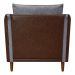 Kit 02 Poltronas Decorativas Aviv Para Sala Luxo Confortável Reforçadas Elegantes Corino Terracota e Linho Cinza