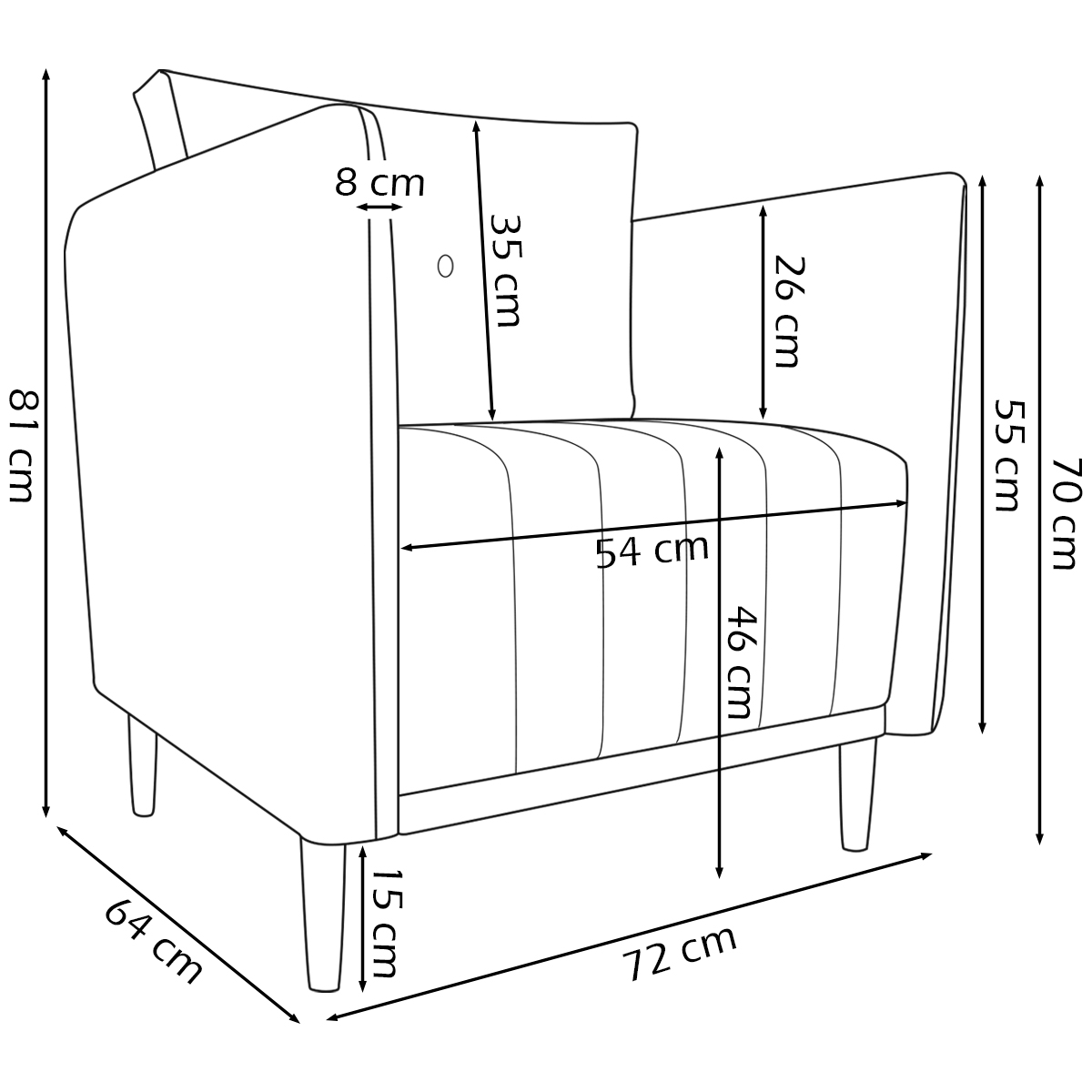 Kit 02 Poltronas Decorativas Aviv Para Sala Luxo Confortável Reforçadas Elegantes Corino Terracota e Linho Cinza