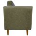 Kit 02 Poltronas Decorativas Aviv Para Sala Luxo Confortável Reforçadas Elegantes Corino Verde e Linho Cinza