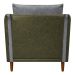 Kit 02 Poltronas Decorativas Aviv Para Sala Luxo Confortável Reforçadas Elegantes Corino Verde e Linho Cinza