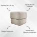 Kit 02 Puff Decorativo Quadrado Para Sala Quarto Penteadeira Aloy Bege