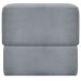 Kit 02 Puff Decorativo Quadrado Para Sala Quarto Penteadeira Aloy Cinza