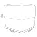 Kit 02 Puff Decorativo Quadrado Para Sala Quarto Penteadeira Aloy Rosê