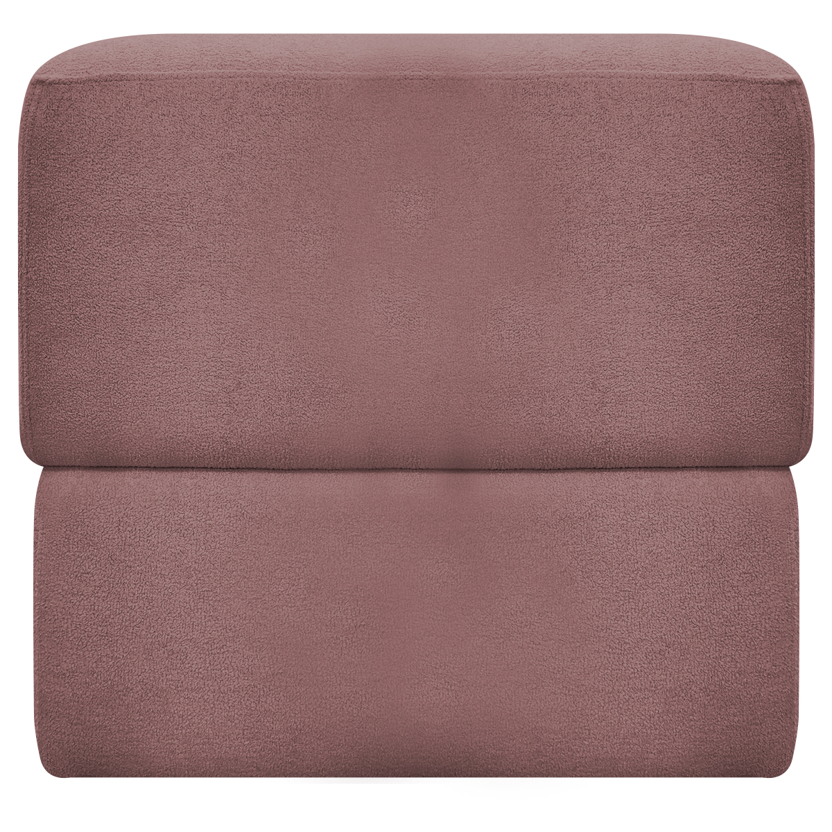 Kit 02 Puff Decorativo Quadrado Para Sala Quarto Penteadeira Aloy Rosê