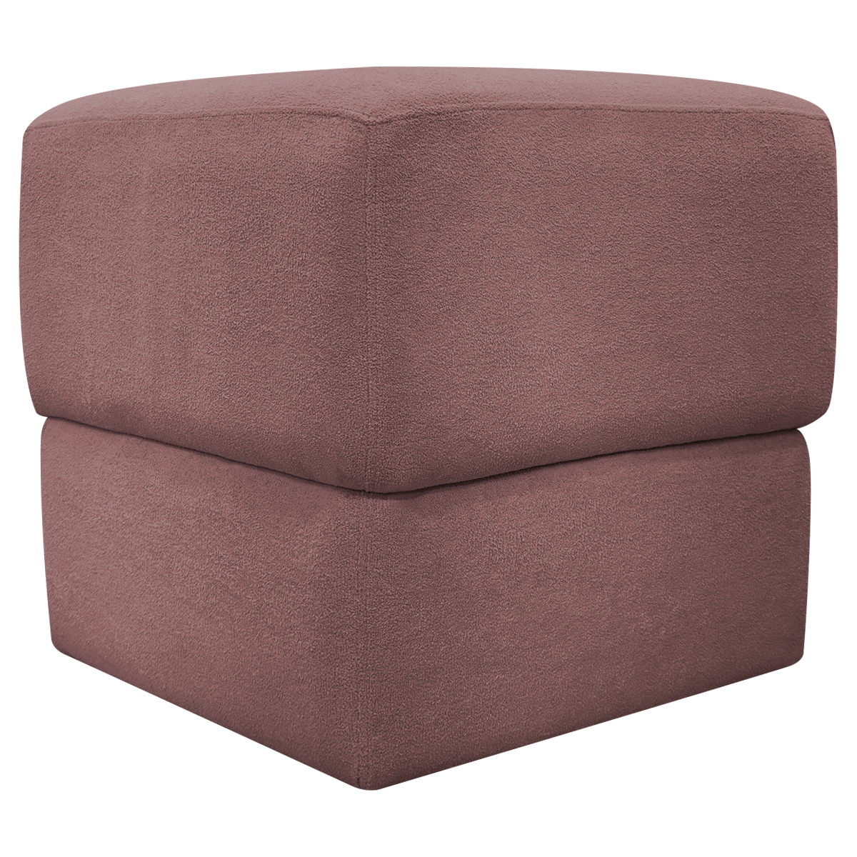 Kit 02 Puff Decorativo Quadrado Para Sala Quarto Penteadeira Aloy Rosê